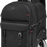 MATEIN Trolley Rugzak Met Rollen, 17,3 Inch Trolley Rugzak Met Grote Wielen | Grote handbagagewielen met slot en wielafdekkingen voor universiteit ...
