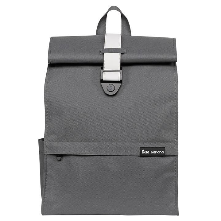 bold-banana-rugzak-905suz-1.jpg Bold Banana Roll Top Backpack Rugzak 15.6'' Grey Gravity - Afbeelding 1