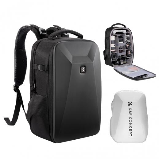 camera-rugtas-669hhi-1.jpg K&F Concept Camera Rugzak 22L, Harde Schaal Fototas met 15,6" Laptopvak & Regenhoes, Fotorugzak voor DSLR en Drone (Zwart) - Afbeelding 1