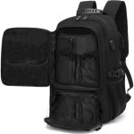 50L 60L 80L grote reisrugzak voor dames en heren, waterdichte zwarte rugzak met USB oplaadpoort, 17 inch laptoprugzakken camping wandelen rugzak ﻿ (50L) : Amazon.nl: Elektronica
