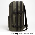 55x35x25 Handbagage Rugzak – Uitbreidbaar van 55x35x20 – Laptopvak – ByMetz® – Olive | bol