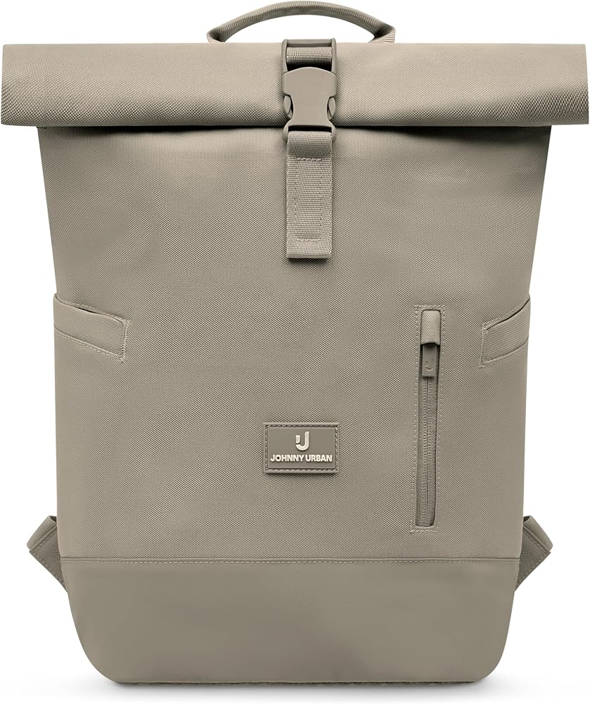 johnny-urban-rugzak-794dle-1.jpg Johnny Urban Rolltop rugzak dames en heren Luca Small dagrugzak met laptopvak voor werk, universiteit, school, reizen 11 liter waterafstotend, ... - Afbeelding 1