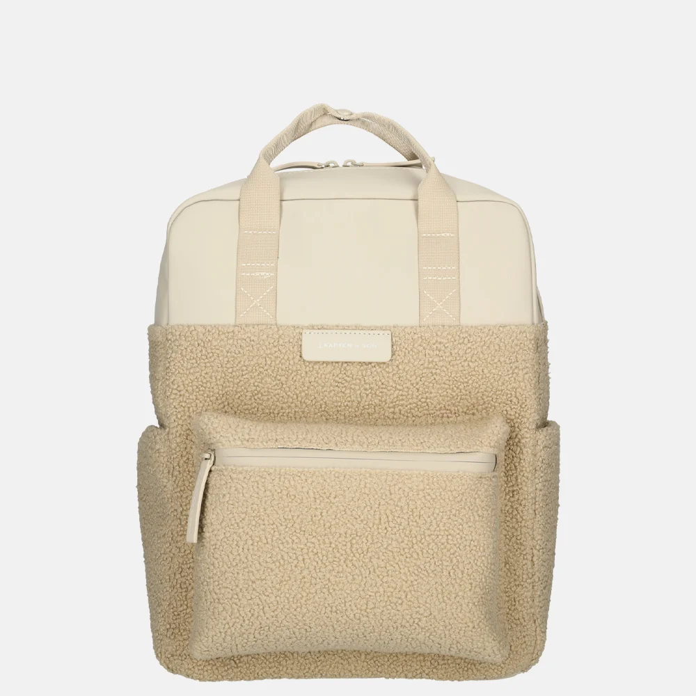 kapten-son-rugzak-403zgo.webp Kapten & Son Bergen Pro laptoprugzak teddy fleece | 022577 Beige - Afbeelding 1