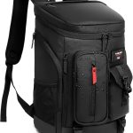 TUGUAN 30L Koelrugzak 36 Blikjes Geïsoleerde Koeltas Rugzak Lekvrij Picknick Rugzak PU Leer Lunchtas voor Mannen Werk Lichtgewicht Thermische Tas Vrouwen voor Reizen Camping Strand Koeltas, Zwart : Amazon.nl: Sport & outdoor