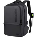 Igoods Rugtas Laptop Rugzak Heren Anti Diefstal Zakelijke Rugzak Dames Tas met USB oplaadpoort 14 t/m 15,6 inch Waterdicht Zwart | Devoordeligedrogisterij.nl