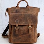 Grote Buffel Leren Rugtas Vintage Barneys Leather