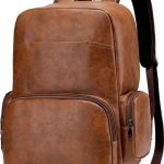 Lovnix leren rugzak heren Business backpack Bruin 15.6 inch laptop | bol