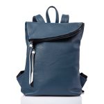 MATERIANUDA Blauwe leren rugzak Cinzia Rossi