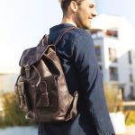 Grote retro leren rugzak / laptop rugzak, voor dames en heren, maat L, nappaleer, 560 bruin Etsy Nederland