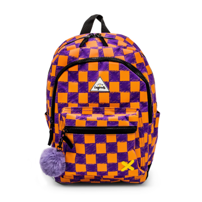 little-legends-rugzak-892jpg.png Little legends Rugzak L multi dambord - Afbeelding 1