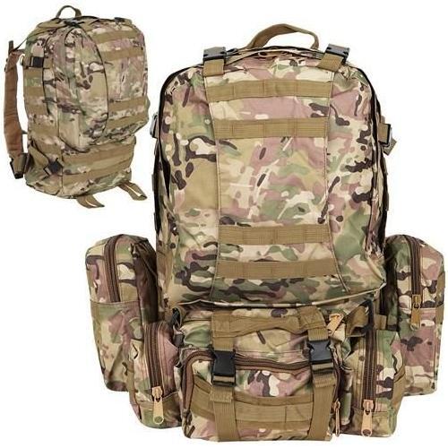 militaire-rugzak-393aql-1.jpg Militaire Rugzak Camouflage 45L – Waterdichte Survival Rugzak – MOLLE Systeem – Snelsluiting – 3 Afneembare Tassen – Outdoor & Hiking Backpack - Afbeelding 1