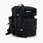 SUPRFIT Militaire rugzak, zwart, talrijke vakken en zakken met ritssluiting, opent plat tot 180 graden, gewicht: 1,5 kg, kleur: zwart, zwart, Eén maat ...
