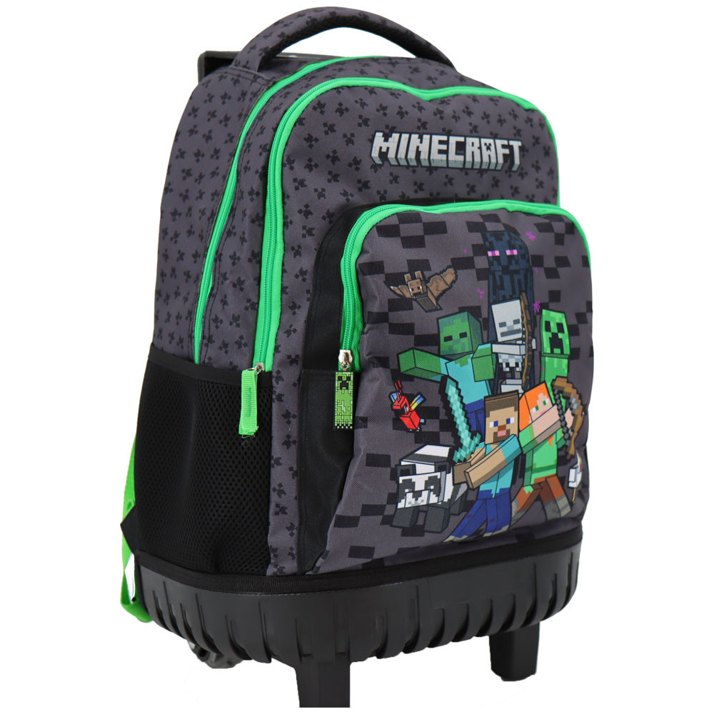minecraft-rugzak-865tjl-1.jpg Minecraft 43 CM Trolley High end rugzak op wielen - Afbeelding 1