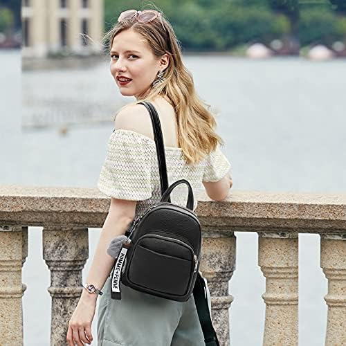mini-rugzak-646smt-1.jpg PORRASSO Modieuze mini rugzak voor meisjes met pompon van PU leer voor reizen, dating, winkelen, zwart., S, Praktisch : Amazon.nl: Kleding, schoenen & ... - Afbeelding 1