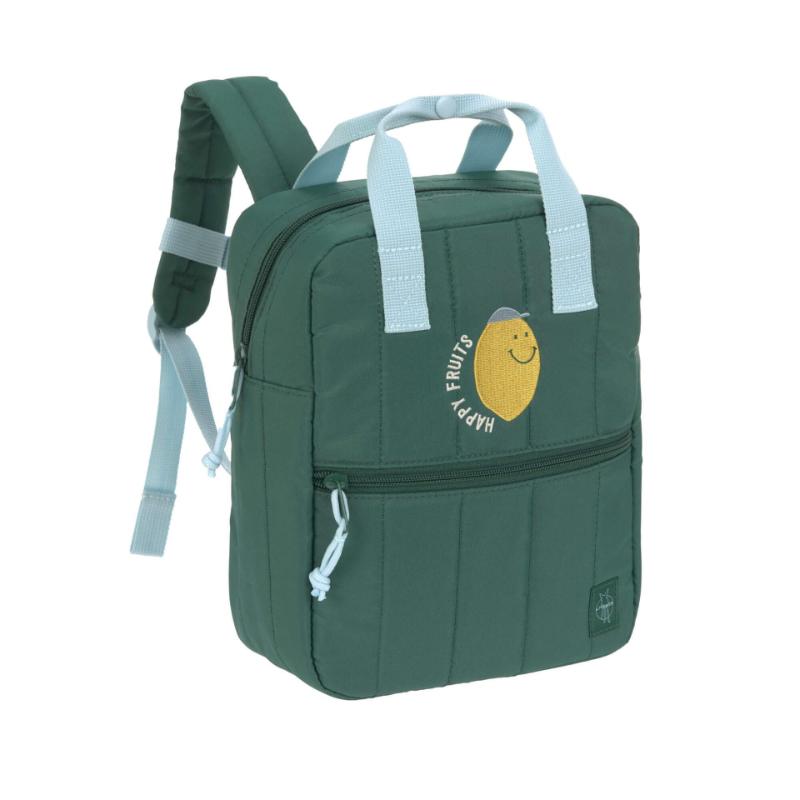 mini-rugzak-883pbq-1.jpg Lassig Mini Square Backpack Lemon dark green - Afbeelding 1