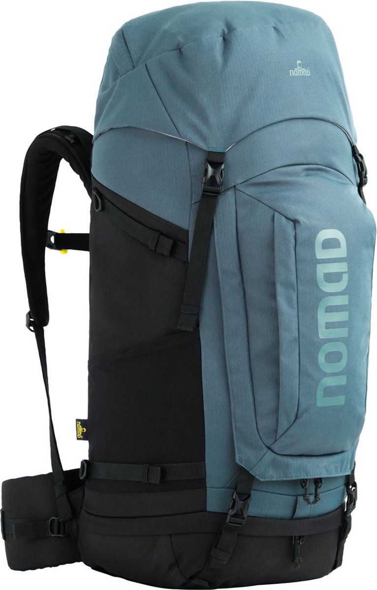nomad-rugzak-663qjr-1.jpg NOMAD® Batura 55 liter Staal Blauw | Premium Backpack Dames & Heren | Hiking Trekking Rugzak incl Flightbag / Hoes MaxICT.nl - Afbeelding 1