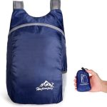 WiseGoods rugtas opvouwbaar lichtgewicht Rugzak dames 20L Donkerblauw | bol