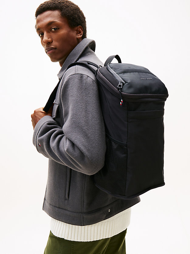 opvouwbare-rugzak-375frr-1.jpg Opvouwbare rugzak met textiellogo | Zwart | Tommy Hilfiger - Afbeelding 1