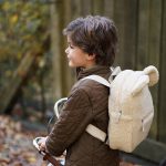 Kidslabel Teddy rugzak – Beige. Beren rugzak met naam.