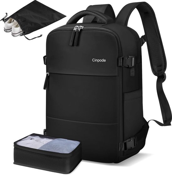 reisrugzak-handbagage-110tou-1.jpg Reisrugzak voor dames, handbagage, reisrugzak voor 15,6 inch laptop, anti diefstal,... | bol - Afbeelding 1