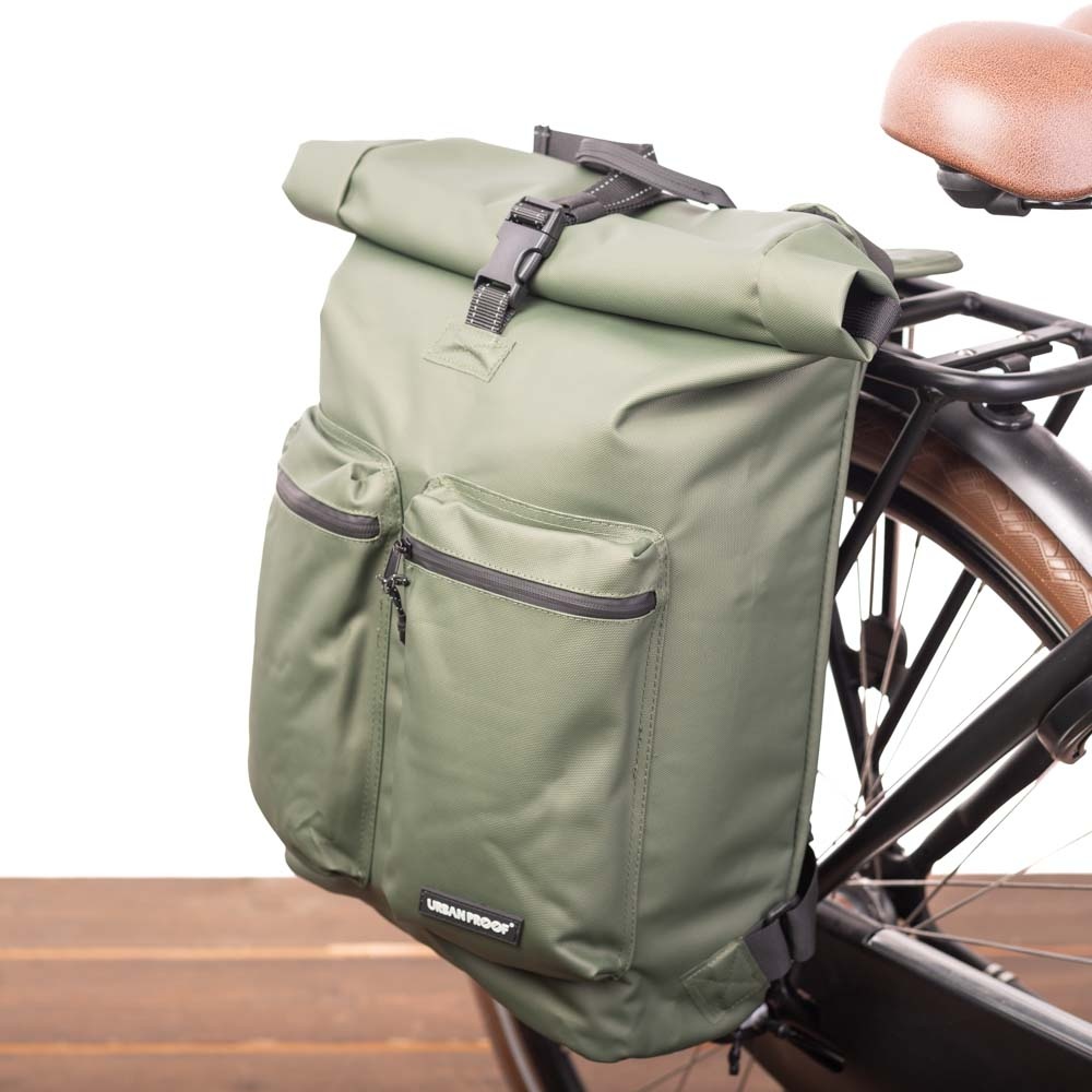 rolltop-rugzak-883lro-1.jpg Enkele fietstas en rugtas Rolltop Backpack Recycled 20L Groen - Afbeelding 1