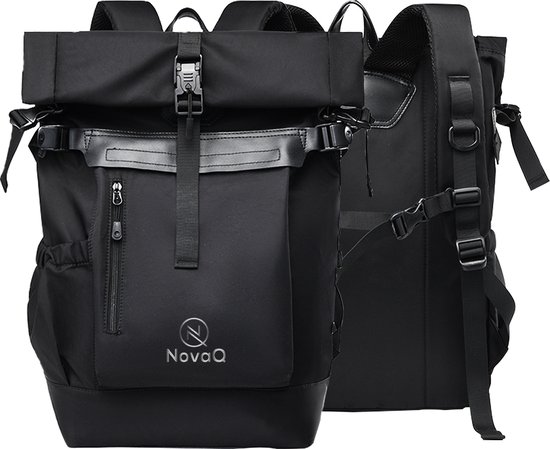 rolltop-rugzak-933zvd-1.jpg NovaQ Rolltop rugzak Waterdicht Laptopvak 15.6 inch Heren & Dames | bol - Afbeelding 1