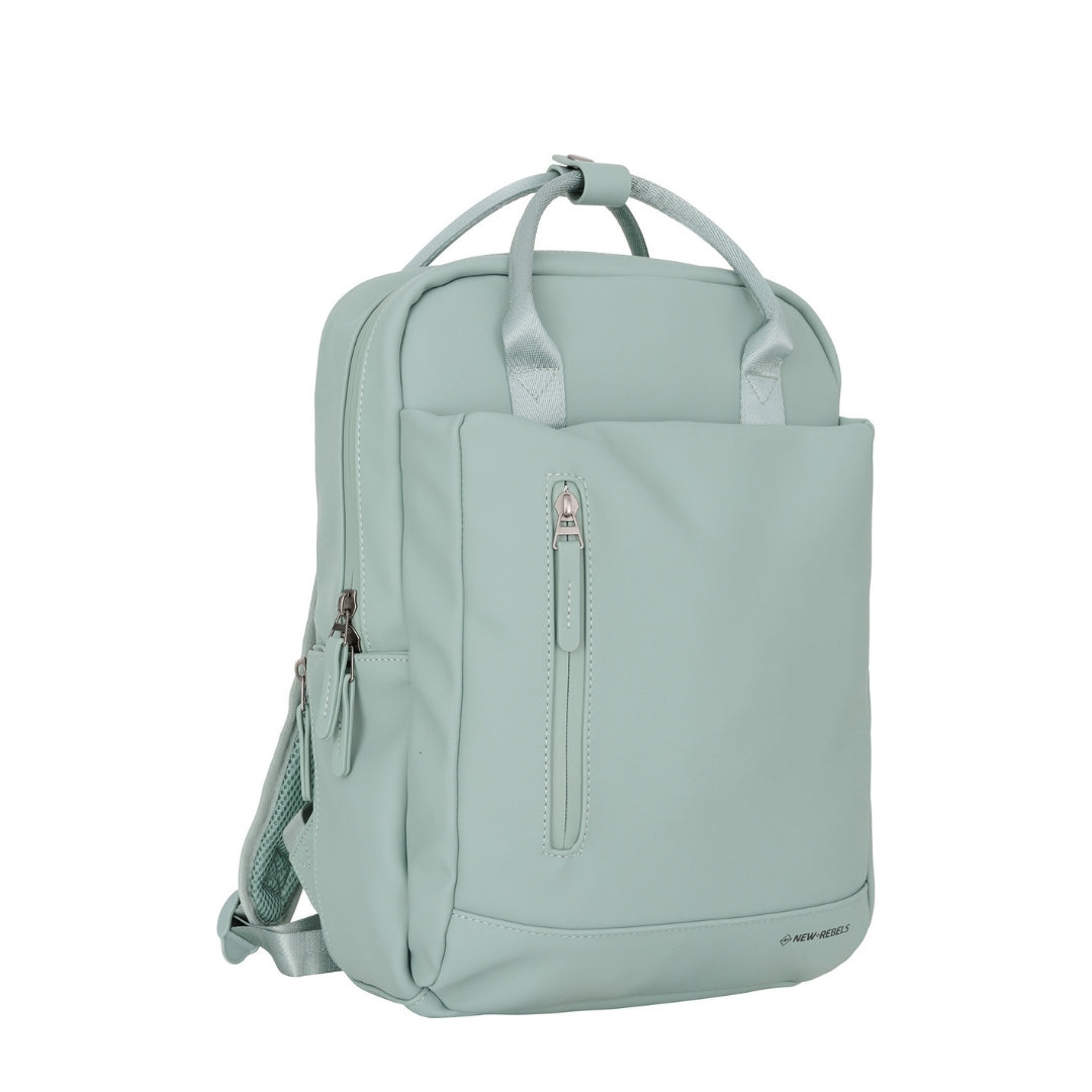 rugtas-dames-laptop-352gid-1.jpg Harper waterafstotende rugzak 'Miami' salie groen - Afbeelding 1