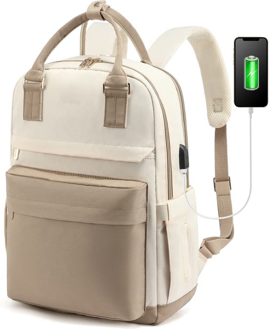 rugtas-laptop-dames-760jks-1.jpg Vermanto Rugzak Rugtas Dames Meisjes Vrouwen Laptop Boekentas Werk ... | bol - Afbeelding 1