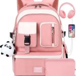 FRONET School rugzak meisjes Waterdicht 16 inch laptop Met USB make uptas | bol