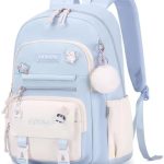 Tanou Schooltas voor meisjes, basisschool, 20 liter, rugzak voor meisjes, Kawaii schooltas met hanger, lichte schooltas voor meisjes, basisschool, ...