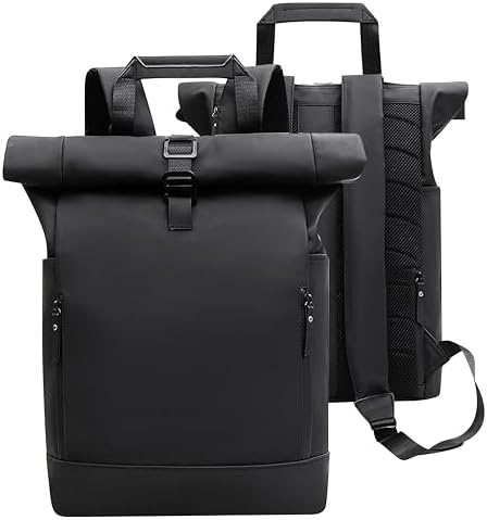 rugtas-waterdicht-707lqc-1.jpg NovaQ Waterdichte Rolltop Rugzak voor Dames & Heren Laptoptas 15 6 Inch 40 Liter Rugtas Verstelbare Reistas Backpack Rugzakken : Amazon.nl: Elektronica - Afbeelding 1