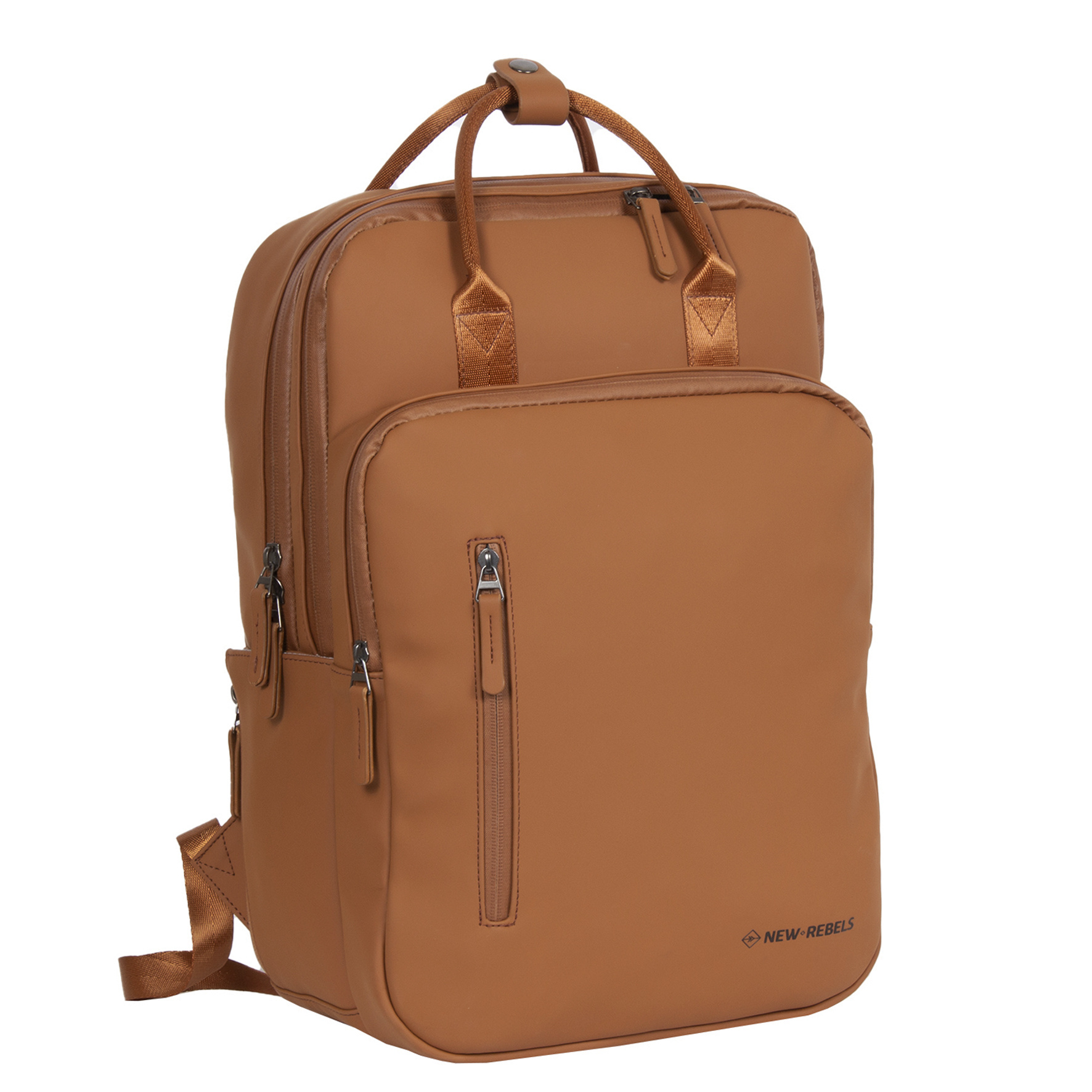 rugzak-20-liter-591lrh-1.jpg New Rebels William Milwaukee Cognac 20L Rugzak Waterafstotend Laptop - Afbeelding 1