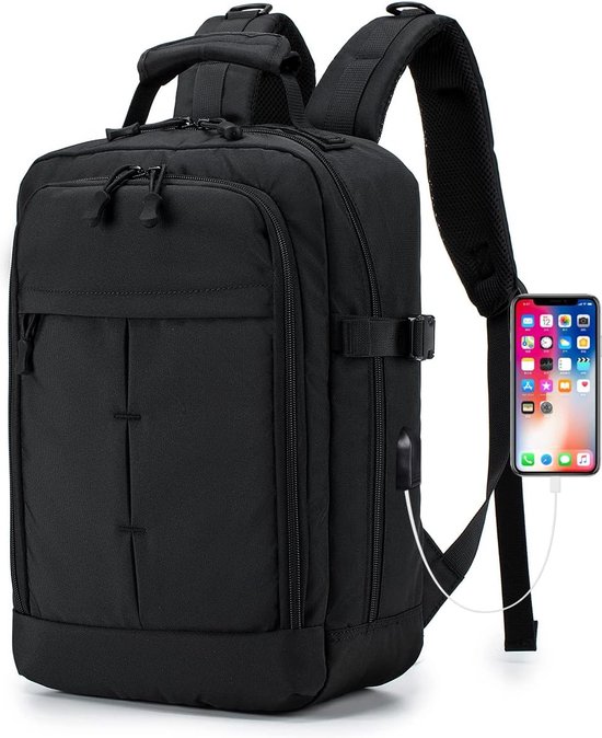 rugzak-40x20x25-074uux-1.jpg Cabin Bag 40x20x25 Hand Bagage Rugzak 15.6 Inch Laptop Rugzak Hand Cabin Bagage... | bol - Afbeelding 1