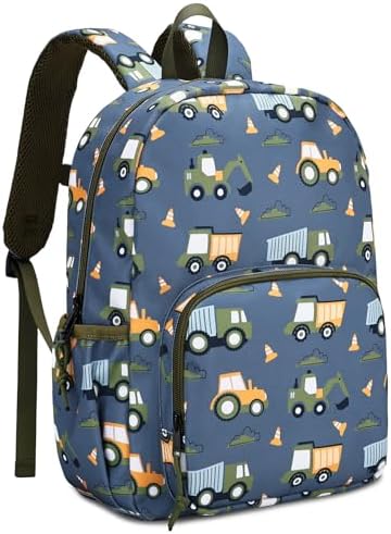 rugzak-kleuter-282aqt-1.jpg Chase Chic Rugzak Meisje Jongen, Rugtas Kind 3 6 Jaar Kleuter Tas Basisschool Schooltas Met A4 Mapvriendelijke Borstriem, Veicolo Cantiere Grigio : ... - Afbeelding 1