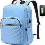 Laptop rugzak dames waterdicht Schoolrugzak USB oplaadpoort 15,6 inch | bol