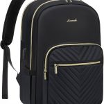 LOVEVOOK laptoprugzak voor dames, 14 inch, laptoptas, rugzak, waterdicht, schoolrugzak, meisjes, tieners, klein, zwart, rugzak met laptopvak, USB oplaadaansluiting, voor zaken, reizen, school : Amazon.nl: Elektronica
