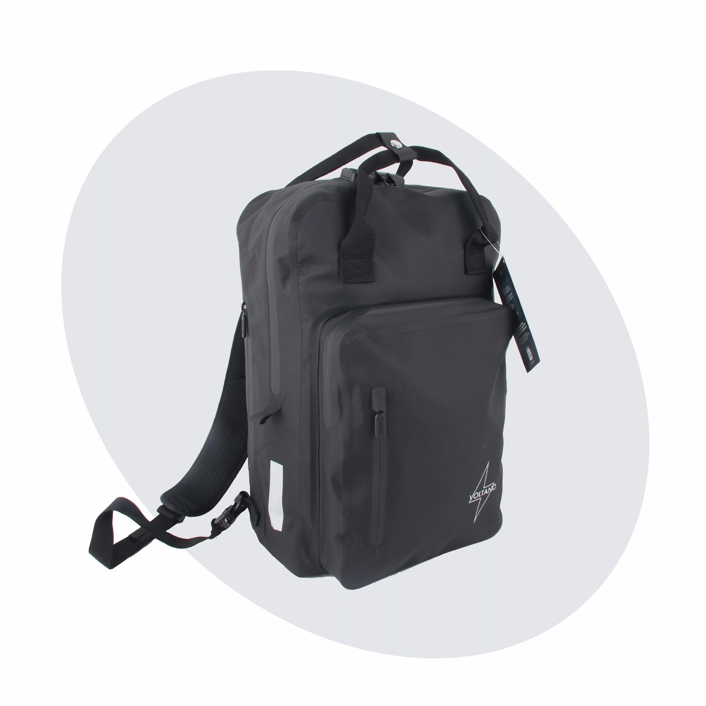 rugzak-laptop-waterdicht-734ryb-1.jpg Voltano City Enkele Fietstas Rugzak E bike Zwart Codeslot - Afbeelding 1