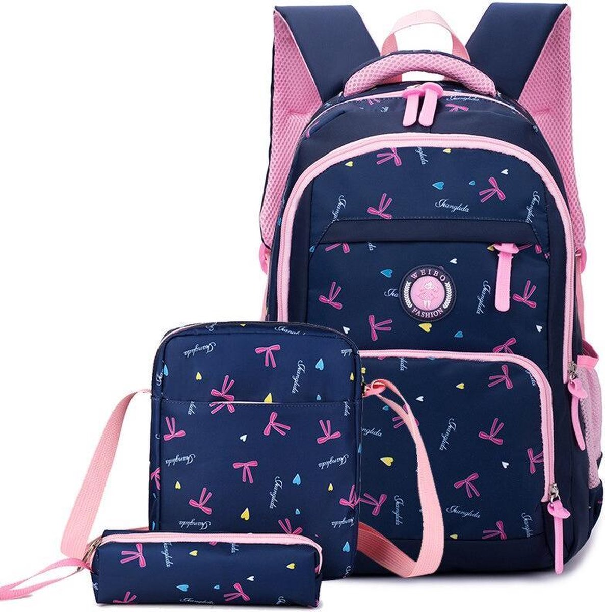rugzak-meiden-521ndg-1.jpg Schooltas meiden Rugzak met Etui Blauw Back to School Backpack inhoud 24 Liter | bol - Afbeelding 1
