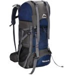 Backpack Rugzak Multifunctioneel Kamperen Reizen Regenhoes 90 Liter Grijs/Blauw