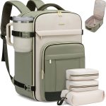 LOVEVOOK Rugzak handbagage vliegtuig, 40 liter, grote reisrugzak voor dames, waterdichte reisrugzak voor 17 inch laptop, kofferrugzak voor reizen, werk, zakenreizen, zaken, weekends, olijfgroen : Amazon.nl: Elektronica