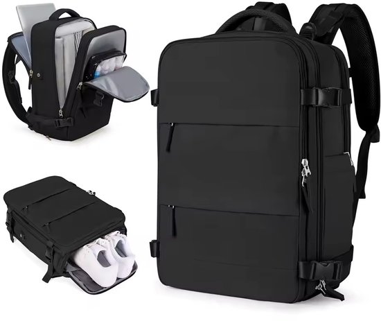 rugzak-reizen-591qow-1.jpg Somstyle Reis Rugzak 45 x 36 x 20 CM Handbagage Tas met Schoenenvak Schooltas ... | bol - Afbeelding 1