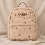 Teddy Rugzakje Taupe Little Dutch met Naam | Kinderrugzak