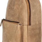 Kleine leren rugzak voor dames in taupe – Compact en stijlvol rugzakje van hoogwaardig leer, perfect voor dagelijks gebruik met een moderne ...
