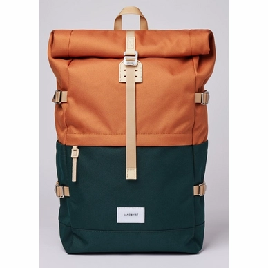 sandqvist-rugzak-129bar.webp Rugzak Sandqvist Bernt Multi Dark Green Orange | Outdoorsupply - Afbeelding 1