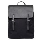 Leather Lid Backpack 16" Zwart