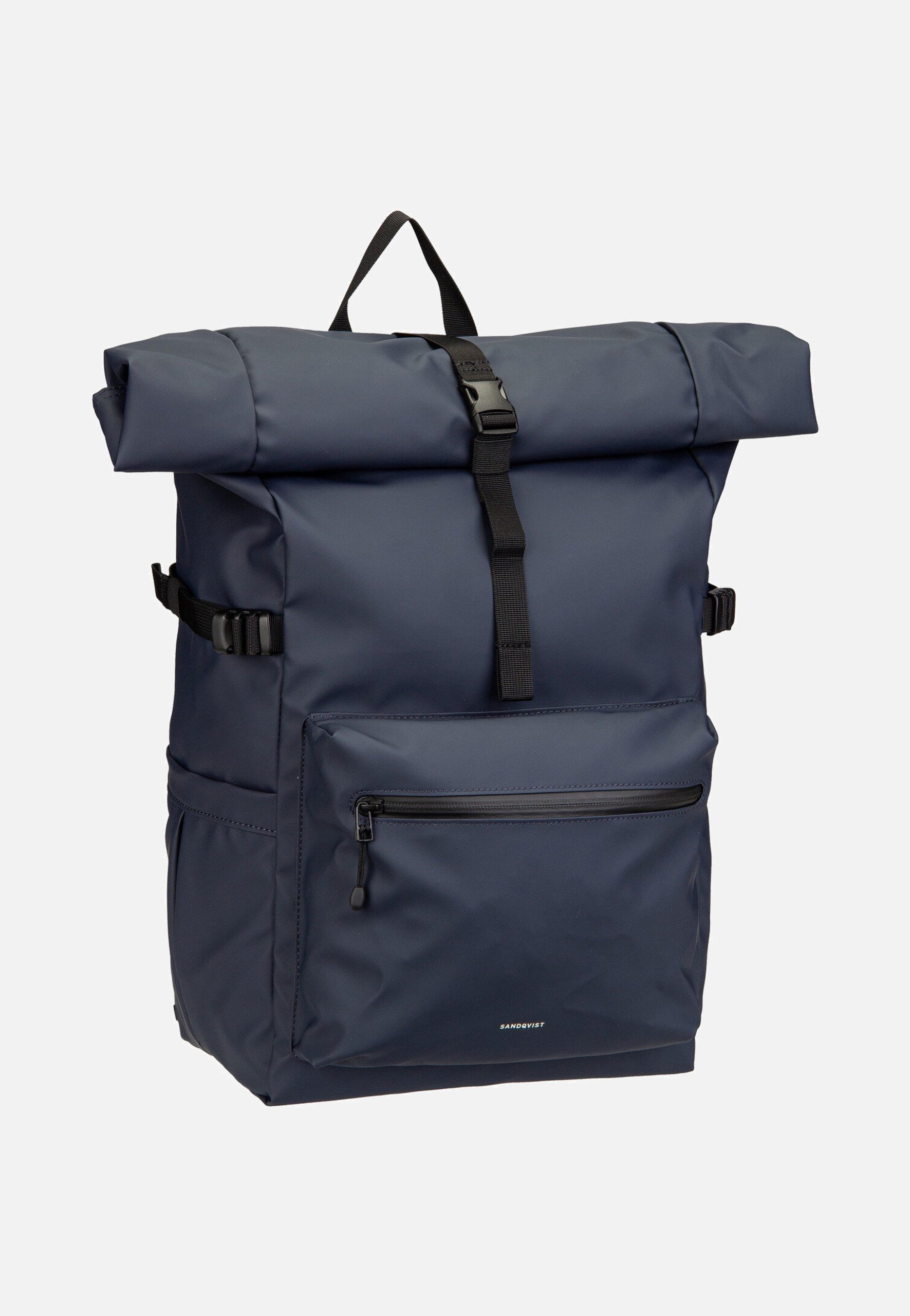 sandqvist-rugzak-687jss-1.jpg Stream Rolltop Backpack L Navy Rugtassen - Afbeelding 1