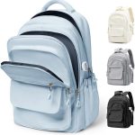 Rugzakken School Dames Mannen, Schoolrugzak Meisje Jongens Tieners Veelzakken en Grote Capaciteit,Middelbare School Rugzak Universiteit Schooltassen Rugzak Casual Dagrugzak Waterdicht(Blauw) : Amazon.nl: Kleding, schoenen & sieraden