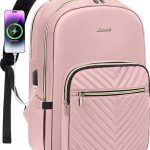 Laptoprugzak dames roze Schoolrugzak waterdicht 15,6 inch USB oplaadaansluiting | bol