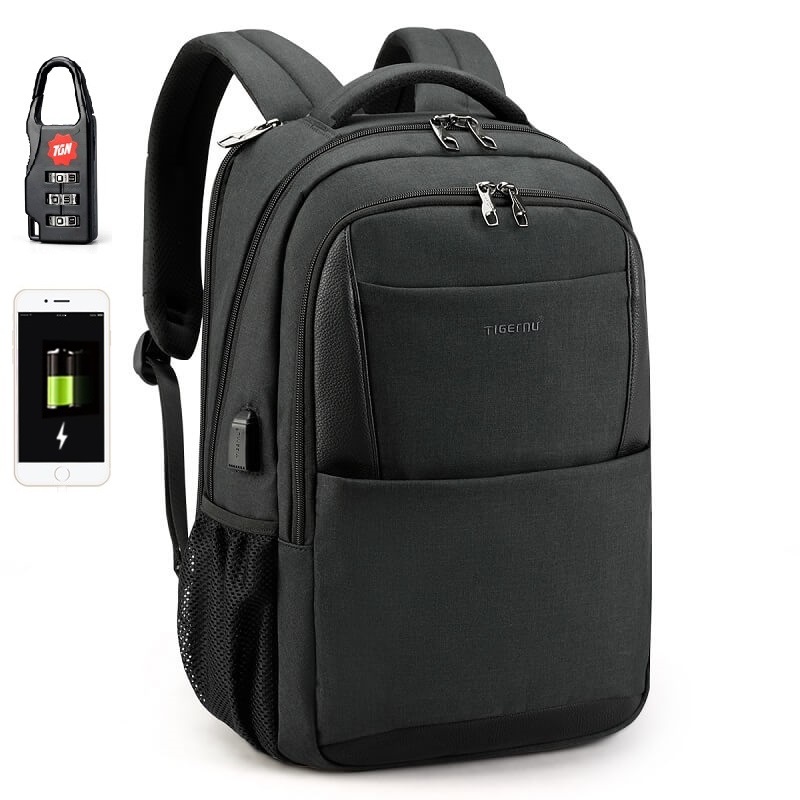 schooltas-met-laptopvak-732grw-1.jpg Laptoprugzak Rugtas Met Laptopvak Dames Rugtas Schooltassen Leer Laptoptassen Schooltas Met Laptopvak - Afbeelding 1