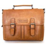 HillBurry Leren tassen Hillburry Leren schooltas geolied leer (medium)